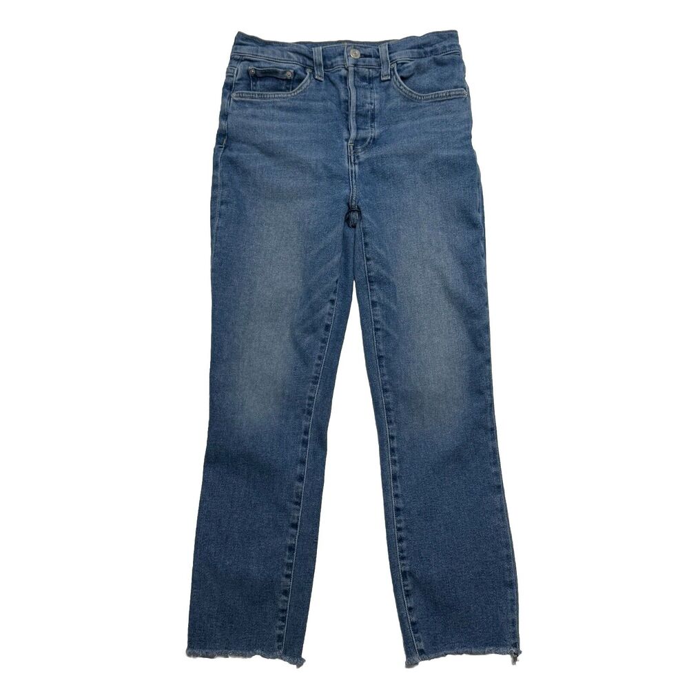 Frank & Eileen Cork Button Fly Everyday Straight Jeans Raw Hem Womens Size 27